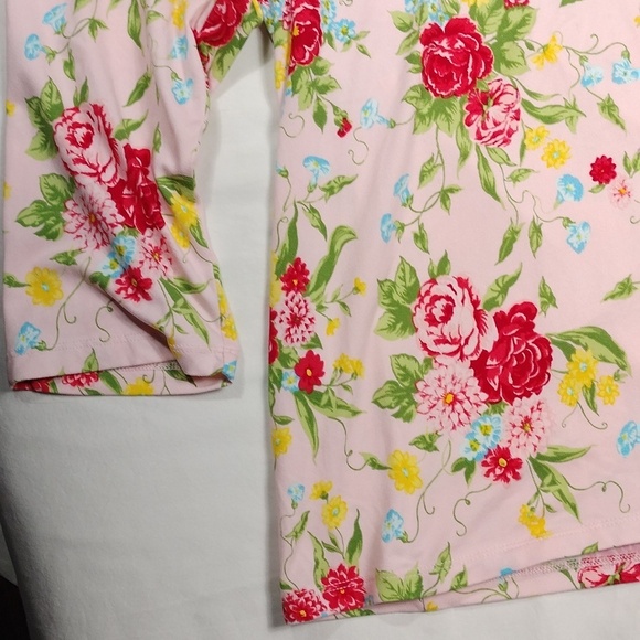The Pioneer Woman Womens Floral Pink Top Size Large - Picture 4 of 9